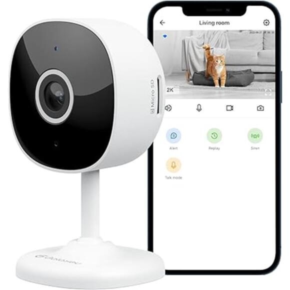 WiFi Camera 2K, Indoor Home Security Cameras for Baby/Elder/Dog/Pet Camera - Picture 8 of 8
